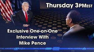 Don't miss Real America's Voice show host, David Brody's exclusive one-on-one interview with former Vice President, Mike Pence starting today at 3pm est. ⬇Get Real News & Honest Views! bit.ly/gorav | America's Voice News
