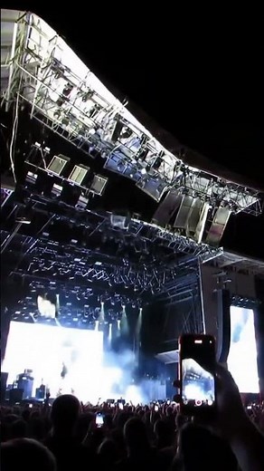 Concert stage rig collapses in front of crowd 😮 #accident