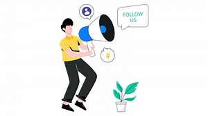Follow Us 2D Flat Animation