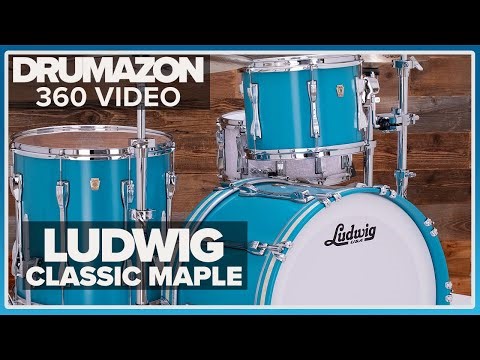 Ludwig Classic Maple Drum Kit, Heritage Blue, 360 Rotation Video from Drumazon