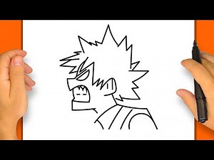 How to Draw Katsuki Bakugo from My Hero Academia Simple | Step by Step Simple and Easy