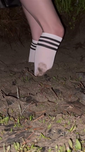 Knee high socks in mud