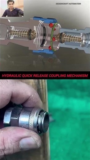 This is a quick-release hydraulic hose coupling. It is a connector designed for fluid power systems