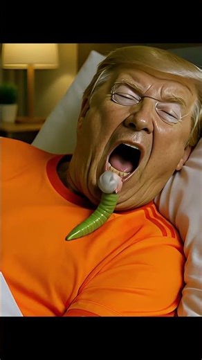 Creepy Human-Faced Worm Crawling Inside Throat | Surreal Horror Visual