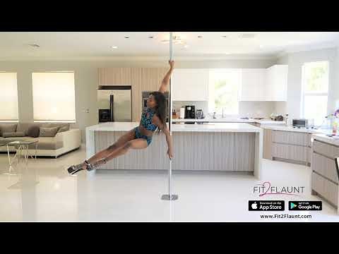 Intermediate Pole Fitness dance routine tutorial - Learn to pole dance from home