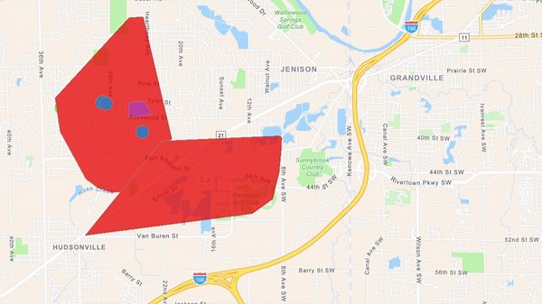 Power restored to thousands in Hudsonville area, Consumers Energy outage map shows