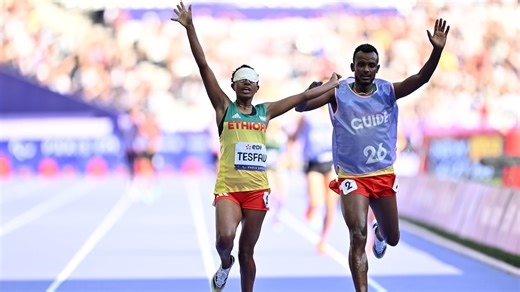 Yayesh Gate Tesfaw torches track for 1500m T11 world record