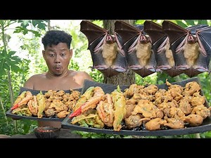 OMG! Catch and Cook Deep Fried Bats With Spicy Sauce, Yummy Stir-Fried Bats Recipe, Delicious Bats