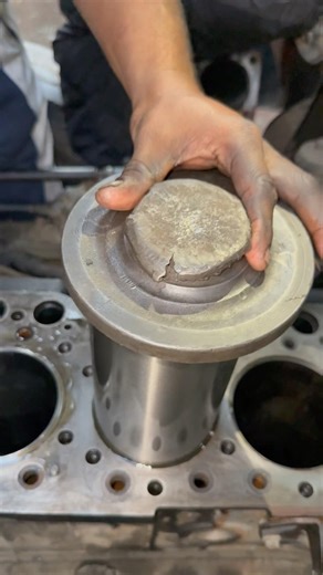 Sleeve liner install no Extra tool Using Hammer shot #shortsfeed #automobile #engine