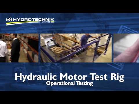 Testing the pressure, temperature, flow and rpm of a hydraulic motor