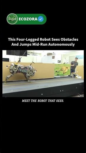 MIT Cheetah Robot Jumps While Running 🤖 #robotics #ai #mit #future #innovation