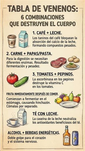 Tabla de Venenos #salud