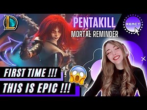 FIRST TIME REACTING to PENTAKILL - MORTAL REMINDER [Official Music Video] | League of Legends