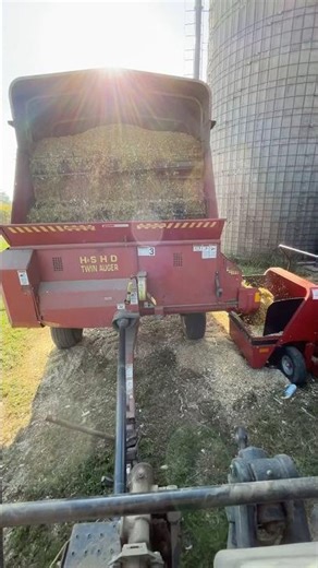 Day 2 of unloading corn silage for the silo