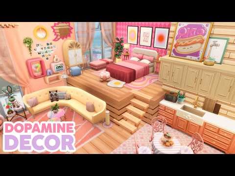 Dopamine Decor Apartment // The Sims 4 Speed Build: Apartment Renovation