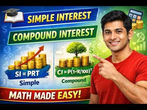 Simple Interest & Compound Interest | Full Concept + Easy Examples | Class 8–10 Maths