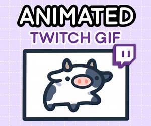 Animated Cow Alert - Cow Dance GIF for Twitch, Discord, Kick, Youtube - Pngtuber, Vtuber, Kawaii Emote for Stream - Etsy