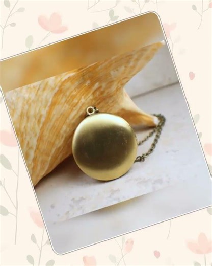 Aqua Blue Glass Fire Photo Opal Locket