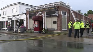 Mangia Mangia restaurant in Billerica, Massachusetts catches fire