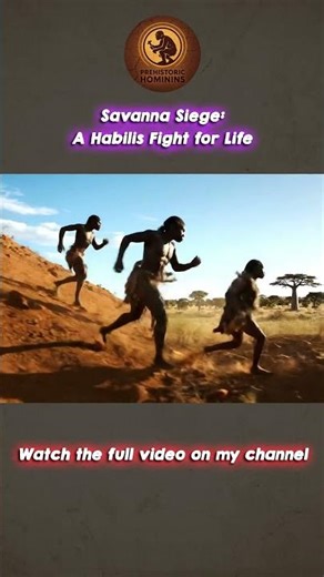 Savanna Siege: A Habilis Fight for Life | Prehistoric Hominins #shorts