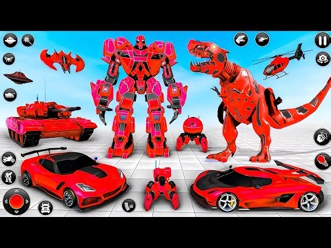Mega Dino Robot Jet Bike Car Transformation Dinosaur Game Fight in City - Android Gameplay