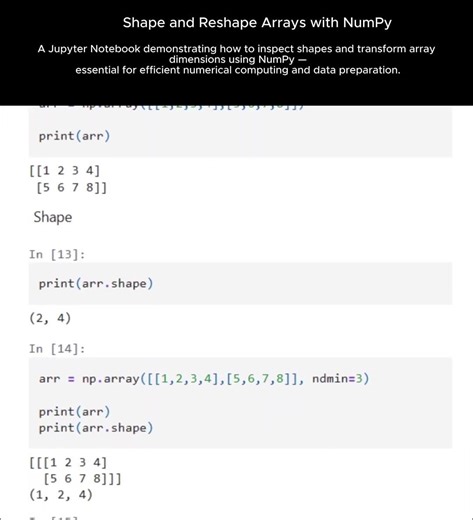 Shape and Reshape Arrays with NumPy