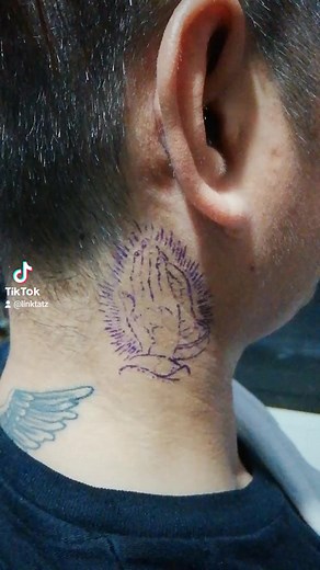 Praying hand.. Clients request design / we're located at Chowking Fatima Valenzuela City #linktattooshop #pinoytattooartist #valinkzuelatattooartist #cleantattoos #tattoolife #blackandgraytattoo #tattoo #prayinghands | LINK Tattoo SHOP