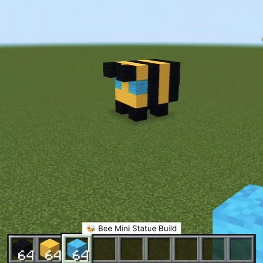 🐝 Bee Mini Statue Build #minecraft #mcpe #gaming #technoblade #mlgclutch #minecraft tutorial #top