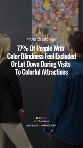 🎨 Color Belongs in Every Experience 🎨 From museums and exhibits to gardens and art installations—so many attractions are built around vibrant color. But for millions with color blindness, much of that visual magic is missed. 🧠 1 in 12 men and 1 in 200 women live with color vision deficiency. Many say they feel left out when visiting places designed to be “colorful.” 👓 That’s why #EnChroma partners with cultural spaces through our #ColorAccessibilityProgram —providing #colorblind visitors wit