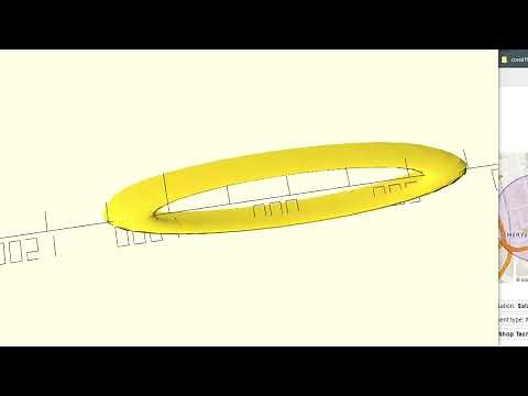 Attempt to create a toroidal propeller in OpenSCAD.