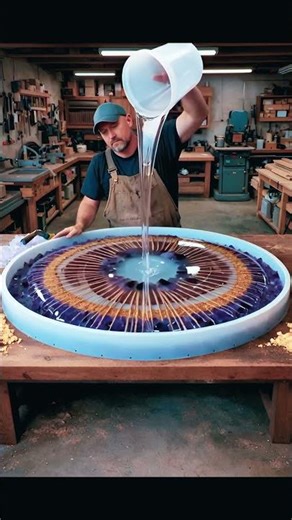Amethyst Galaxy Clock ✨ Clear Epoxy Magic #epoxy #diy #art #interiordesign #resin