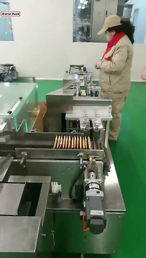 Automatic bag sticks conveyor counting feeding cartoning machine bag counting device video