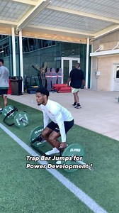 Christian "Rock" Van Buren • M.S. | CSCS | USTFCCCA on Instagram: "🔥 Trap bar jumps, also known as hex bar jumps or deadlift jumps, are an exercise that involves explosive vertical jumps while holding a trap bar (hexagonal barbell). This exercise can offer several benefits for power development: 💪🏽Lower Body Power: Trap bar jumps primarily target the lower body muscles. The explosive nature of the jump activates these muscles in a powerful manner, promoting strength and p