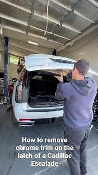 How to takeoff chrome trim on a Cadillac Escalade trunk latch