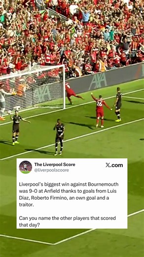 Liverpool's Historic 9-0 Victory Against Bournemouth