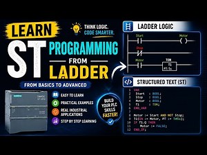 Part : 1 Learn ST Programming from Ladder Logic | Bit Type Operations in Structured Text (ST)#plc