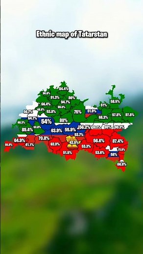 ethnic map of Tatarstan #shorts #map #mapping #tatarstan #tatar #tatars #ethnicity #maps #russia