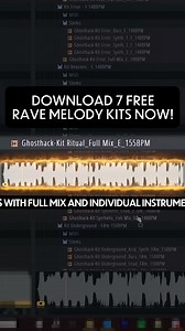 Take your Rave, Techno and Hard Dance productions to the next level with this powerful free sample pack! 🎶🎁 Inside you’ll find 7 full melody construction kits, each loaded with separated STEMs and MIDI files to give you full creative freedom. Whether you're building from scratch or layering into existing projects, these high-energy melodies are ready to inspire. And the best part? It’s 100% royalty-free and 100% free to download. No strings attached – just pure inspiration. | Ghosthack Audio