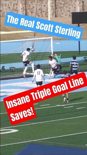 THEY WOULDN'T LET IT IN! 😱 Insane Triple Save !! ⚽ #ScottSterling #GoalLineSave #TripleSave #soccer