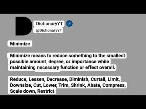 Minimize Synonyms | Thesaurus | Similar Words