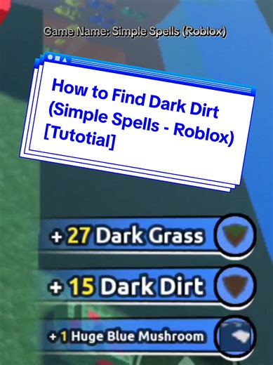 Simple Spells How to Find Dark Dirt #simplespells #roblox #fyp #simplespellsroblox #tutotial