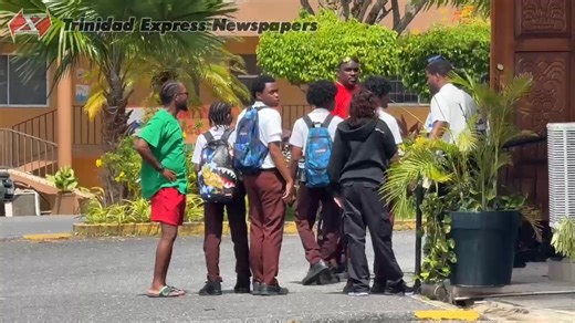 FIRE BREAKS OUT AT ST BENEDICT'S COLLEGE, LA ROMAINE Students of St. Benedict's College, La Romaine, leave the compound of the La Romaine RC Church with their parents and guardians on Wednesday afternoon. The students were housed at the church after a fire broke out in the school's drama class around 12.20 pm. The Express understands that there were no injuries of staff or students at the time of the fire. Video by Express chief photographer Dexter Philip | CCN TV6: Trinidad and Tobago