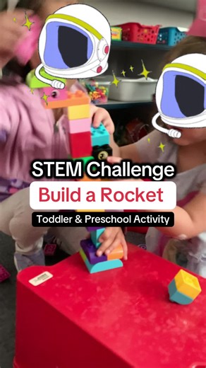 STEM learning play = the best kind of learning 🚀 In this activity, each group of toddlers and preschoolers used different blocks to build their own rocket, then drew what they created to practice planning, creativity, and early engineering skills. Hands-on learning like this builds: ✨ problem solving ✨ teamwork ✨ fine motor skills ✨ early STEM thinking And the kids think they’re just playing. 😉 Comment “EEC” if you want to try my done-for-you early childhood lesson plans FREE for a week! #earl