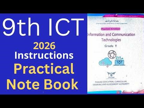 class 9 ICT Practical Notebook 2026 instructions