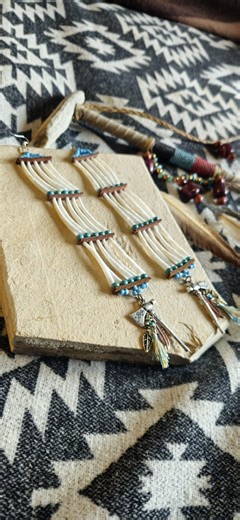 First Nation's, Native, American Indian, Long Dangly Dentalium, Turquoise, Tomahawk Earrings - Etsy