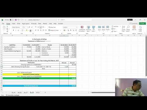 Class 11- Illustration 08 Single Entry System
