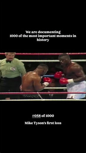 History Fragments | Real Historical Footage on Instagram: "The biggest upset in boxing history - Mike Tyson vs. Buster Douglas, billed as Tyson is Back!, was a professional boxing match that occurred at the Tokyo Dome on Sunday, February 11, 1990. The then-undefeated, undisputed heavyweight champion Tyson lost by knockout to the 42-1 underdog Douglas. The fight is widely regarded as one of the biggest upsets in sports history. Fragment #058 of 1000. We are documenting 1000 of the most important 