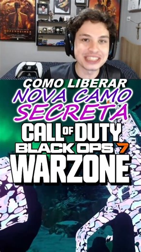 Guilherme "Adeeex" on Instagram: "Nova Camuflagem SECRETA no COD Warzone e Black Ops 7!! ⏱️ Em média a galera está levendo de 8 a 10 horas para desbloquear essa camuflagem! 🔥 Sim, ela é universal e pode ser usada em qualquer arma do BO7. Na verdade, todas as camuflagens do evento são universais (!!!) ⏩️ Siga o @adeeextv e a @newiconsoficial para + conteúdos sobre COD! 👊"