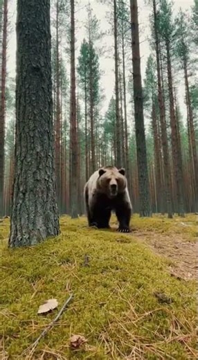 Don’t run😂 Hilarious bear chase caught on camera #funny #viral #memes