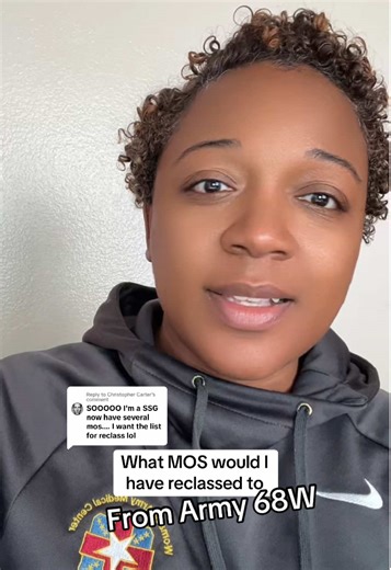 Reclassing Options for Army 68W Combat Medics